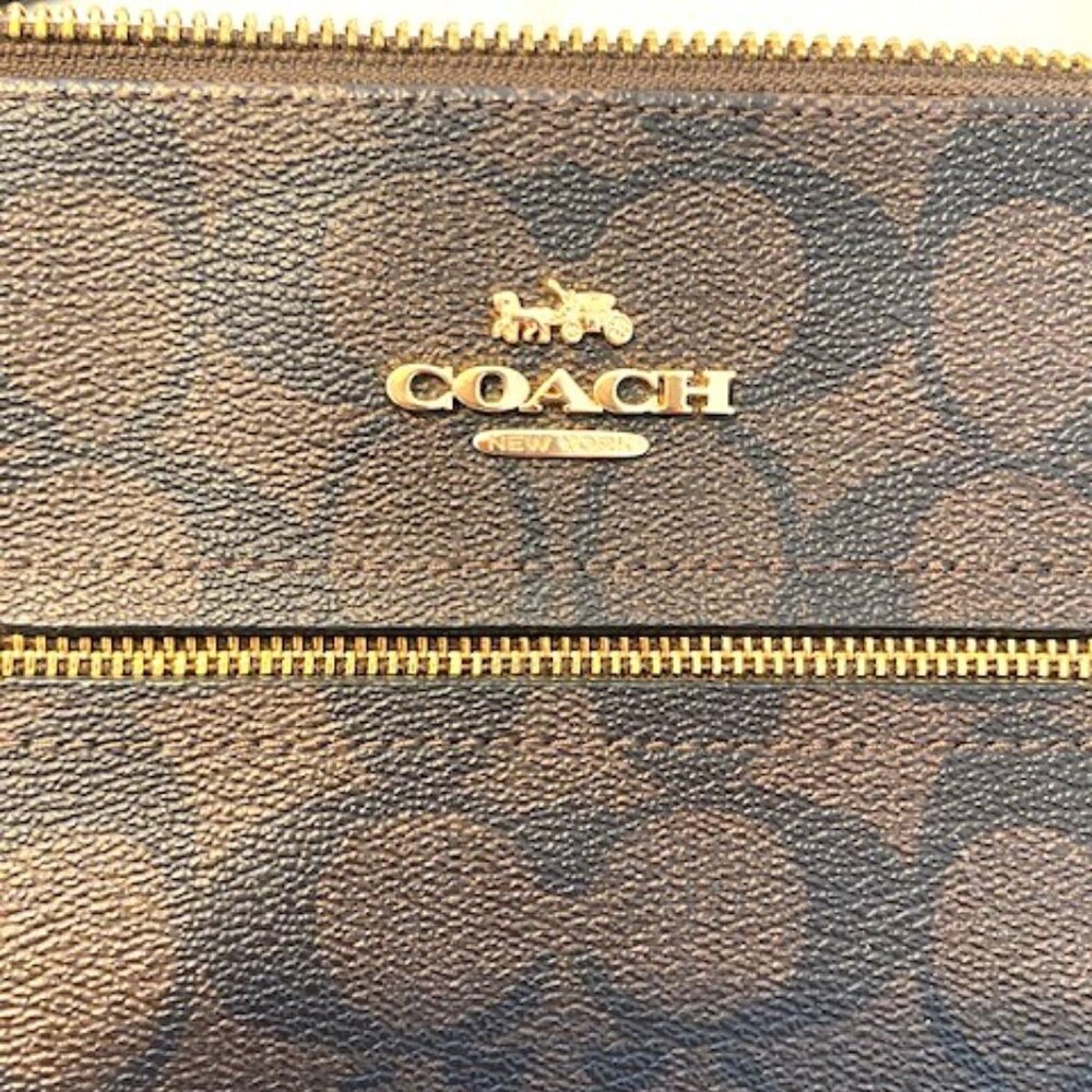 Coach Mini Rowan File Crossbody Shoulder Adjustable Strap Dark Brown Bag Purse - Picture 5 of 12
